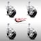 Service Caster 4 Inch SS Phenolic Wheel Swivel 1/2 Inch Threaded Stem Caster Set Brake SCC SCC-SSTS20S414-PHS-TLB-121315-4 - alternate 4